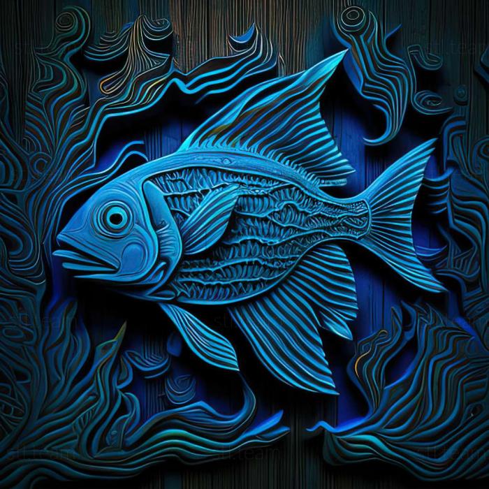 Blue neon fish